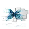 paintings with stylized butterflies in blue - version: 9 pannelli 184x100cm