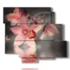 bilder blumen und schmetterlinge auf orchideen - version: 6 pannelli 113x99cm