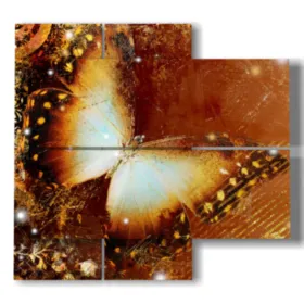 Stylized butterfly paintings