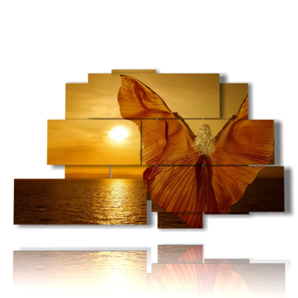 Cadre avec papillons en relief