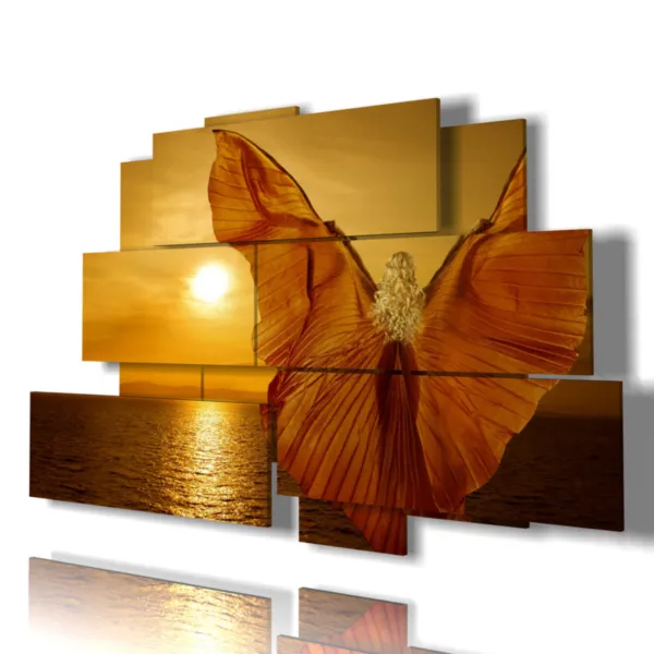 decoración con mariposas en relieve