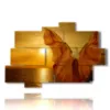 quadro con farfalle in rilievo su donna al tramonto del mare - version: 10 pannelli 173x114cm