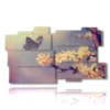 painting butterflies on cherry blossoms - version: 11 pannelli 184x104cm