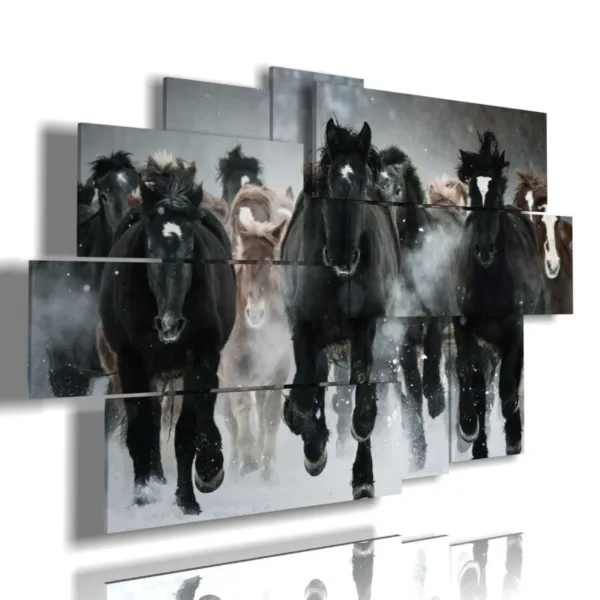 Leinwand, Pferd im Galopp, in einer Triumph der Kraft