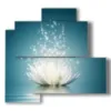 tableau avec photos de fleurs de lotus - version: 4 pannelli 83x78cm