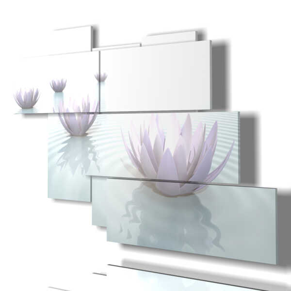 tableau avec image fleur de lotus