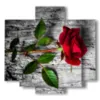 imagenes cuadros rosas rojas - version: 5 pannelli 89x85cm