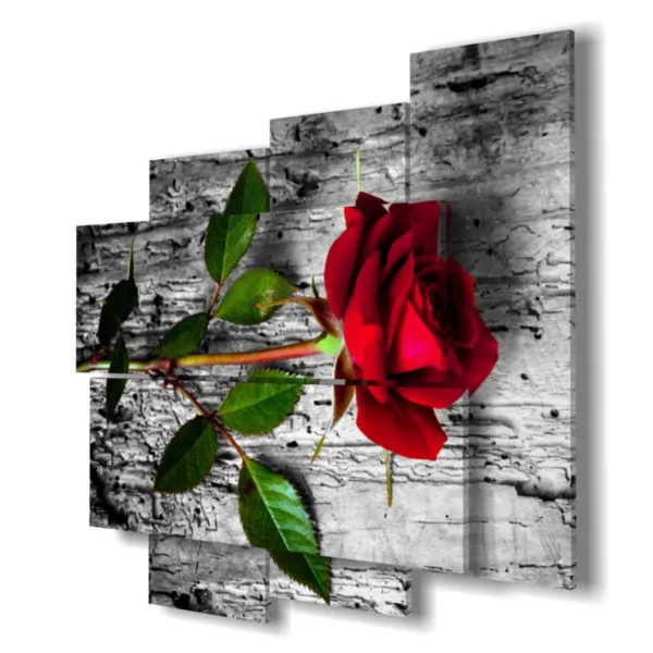 cuadros con rosas rojas