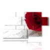 bilder mit roten rosen und musik - version: 7 pannelli 157x90cm