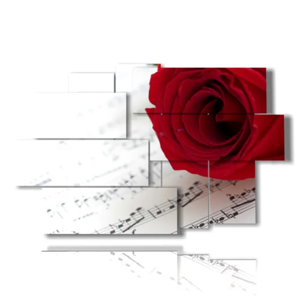 Gemälde mit roten Rosen