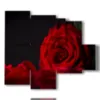bild moderne rote rose - version: 5 pannelli 104x90cm