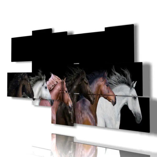 Paintings of horses in a thousand colors.