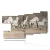 paintings on white horses - version: 9 pannelli 184x108cm