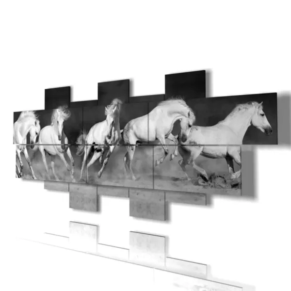 impresiones de caballos blancos