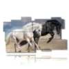 tableaux representant des chevaux courant vers de nouvelles aventures - version: 11 pannelli 184x104cm