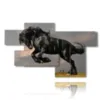 tableau sur le cheval en elevation - version: 7 pannelli 175x105cm