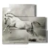 famous painting with white horse in suspension - version: 5 pannelli 102x93cm