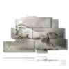 famous painting with white horse in suspension - version: 9 pannelli 173x103cm