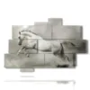 famous painting with white horse in suspension - version: 10 pannelli 173x114cm