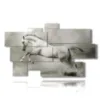 quadro famoso con cavallo bianco in sospensione - version: 9 pannelli 182x107cm