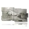 famous painting with white horse in suspension - version: 10 pannelli 183x100cm