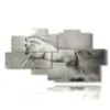 famous painting with white horse in suspension - version: 8 pannelli 184x97cm