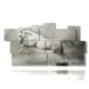 famous painting with white horse in suspension - version: 11 pannelli 197x106cm