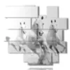 quadro con i cavalli bianchi in arrivo - version: 14 pannelli 162x153cm