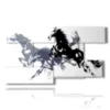 tableaux de chevaux stylises courant - version: 9 pannelli 177x101cm