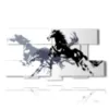 paintings stylized horses running - version: 8 pannelli 186x97cm