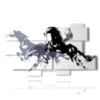 paintings stylized horses running - version: 10 pannelli 190x110cm