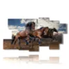 quadri famosi di cavalli selvaggi - version: 9 pannelli 184x100cm