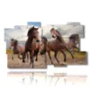 canvas paintings brown horses - version: 11 pannelli 184x104cm