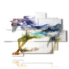 cavalli azzurri quadro in paesaggio di fantasia - version: 9 pannelli 164x114cm