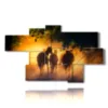quadri antichi con cavalli verso il tramonto - version: 7 pannelli 180x106cm