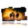 quadri antichi con cavalli verso il tramonto - version: 11 pannelli 184x104cm