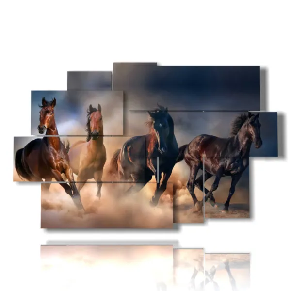 Painting of horses at a gallop