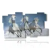 painting white wild horses - version: 11 pannelli 184x104cm