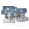 painting white wild horses - version: 12 pannelli 190x119cm