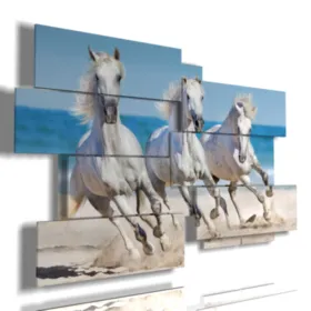 paintings of white horses