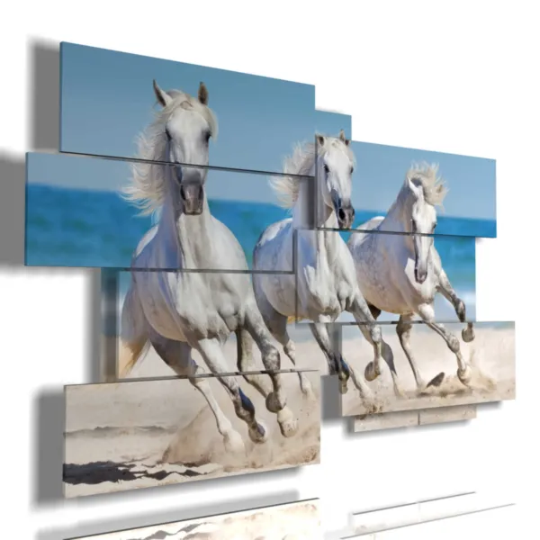 paintings of white horses