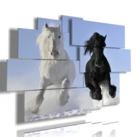 paintings with two horses