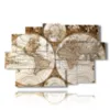 antikes weltkartenbild - version: 9 pannelli 171x108cm