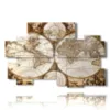 quadri mappamondo antico - version: 10 pannelli 176x115cm