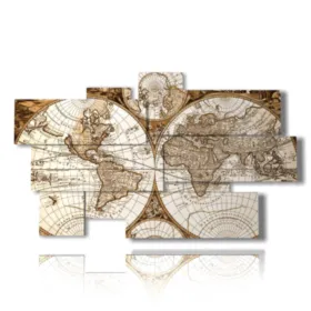 quadri mappamondo antico