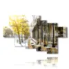 painting with photos of paris by day in the streets of the city - version: 7 pannelli 173x106cm
