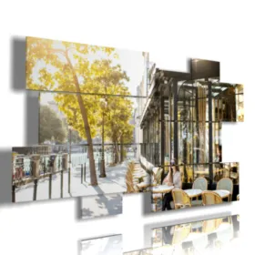 Cadre avec une photo de Paris en journée