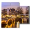 tableau avec photos amsterdam la nuit - version: 4 pannelli 91x85cm