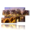 tableau avec photos amsterdam la nuit - version: 7 pannelli 157x90cm