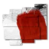 modern black and white and red paintings - version: 5 pannelli 106x98cm